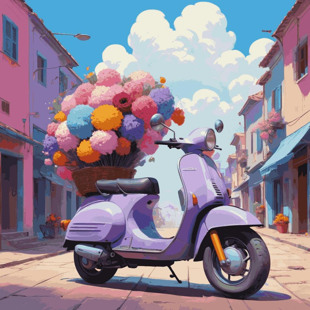 "Blooming Ride" Paint by Numbers Kit