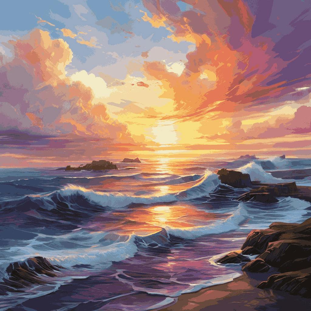 "Radiant Waves" Paint by Numbers Kit