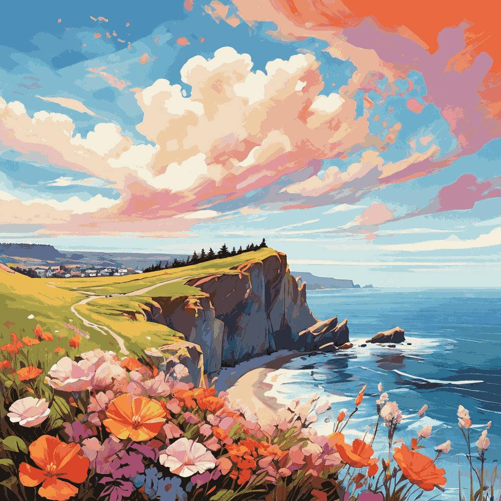 "Coastal Blossom" Paint by Numbers Kit