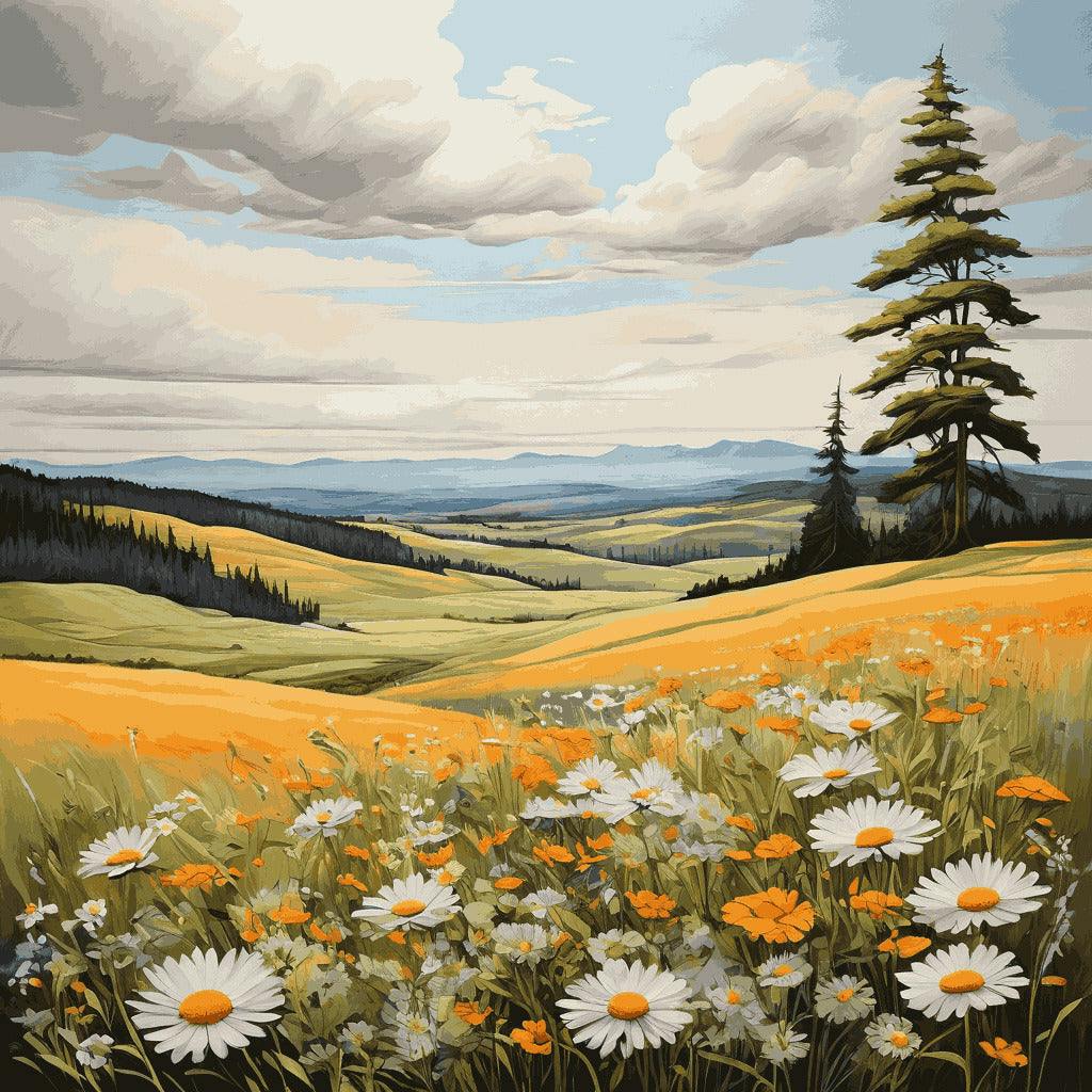 "Golden Meadow Serenity" Paint by Numbers Kit