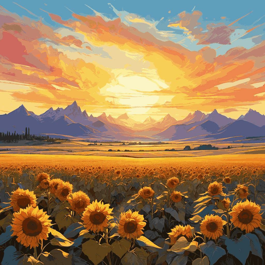 "Sunflower Serenity" Paint by Numbers Kit