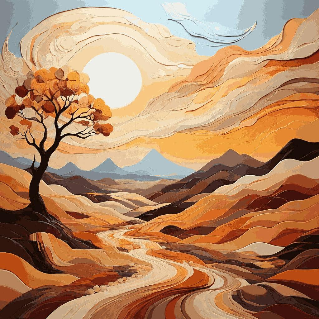 "Golden Horizon" Paint by Numbers Kit