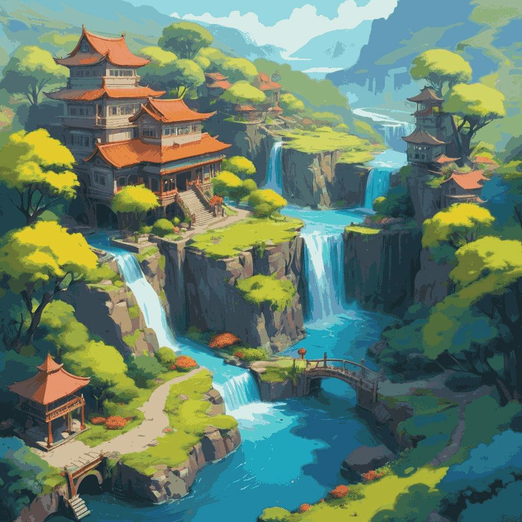 "Waterfall Retreat" Paint by Numbers Kit