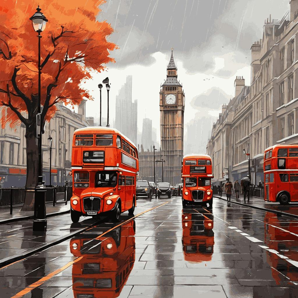 "London Rain" Paint by Numbers Kit