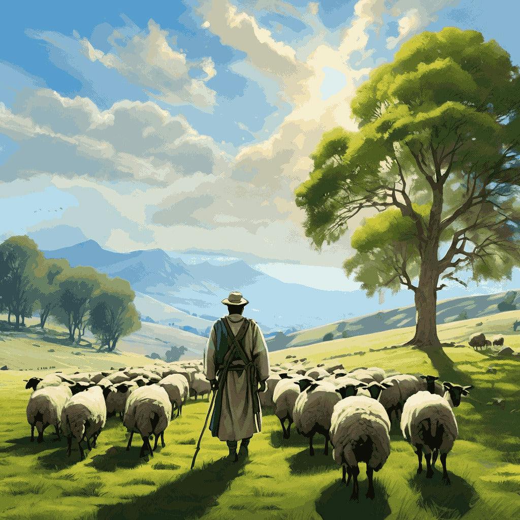 "Pastoral Shepherd" Paint by Numbers Kit