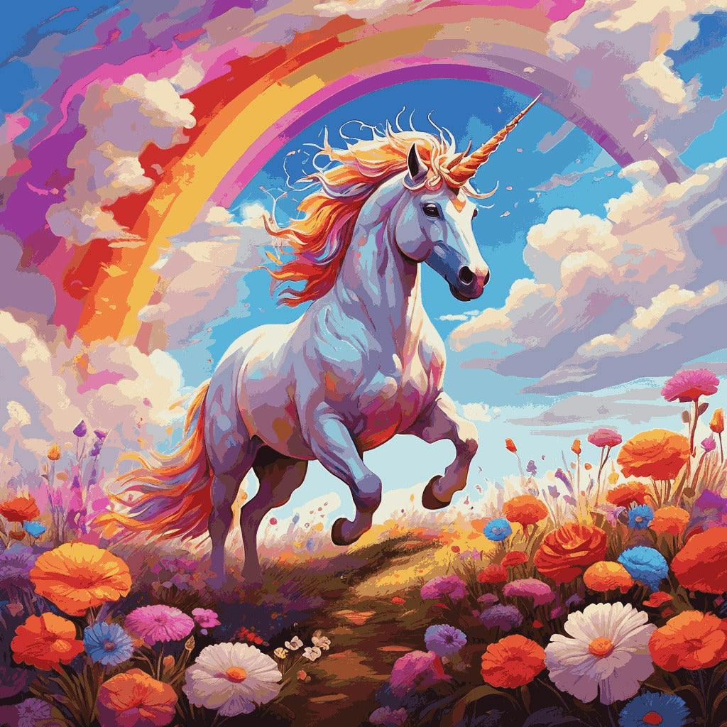 "Rainbow Unicorn Dreams" Paint by Numbers Kit