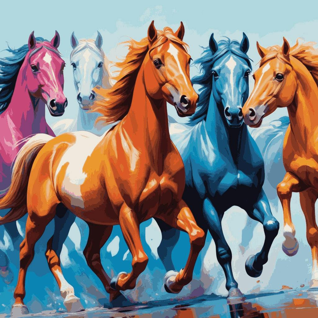 "Rainbow Riders" Paint by Numbers Kit