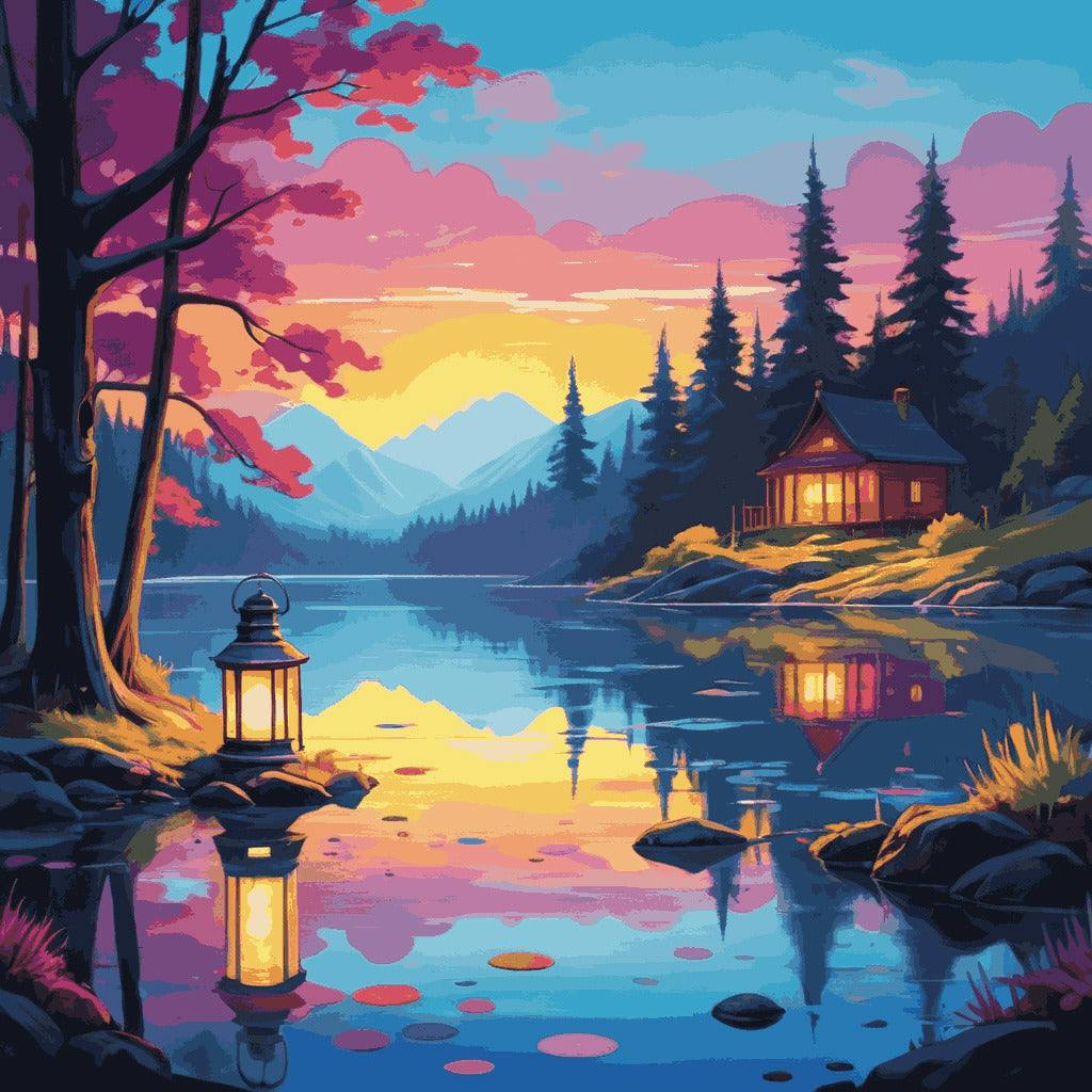 "Lakeside Retreat" Paint by Numbers Kit