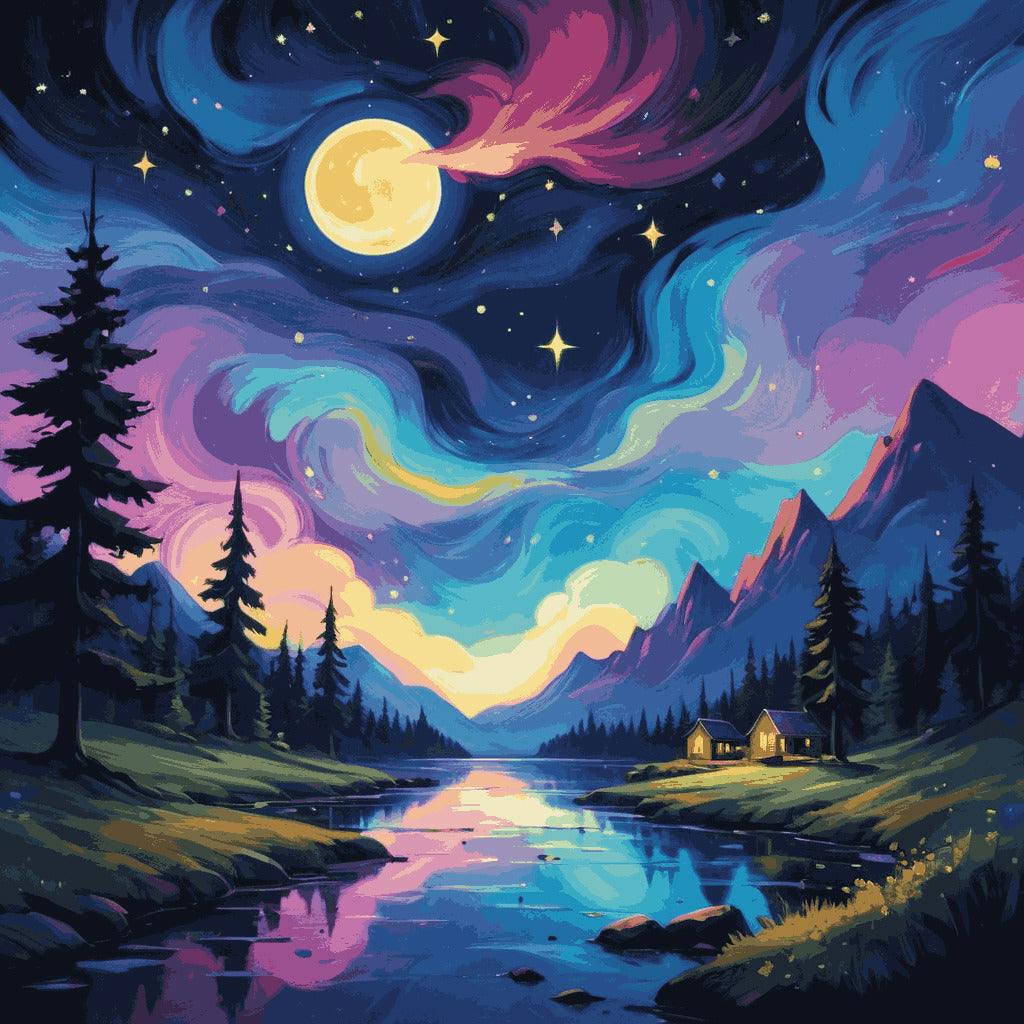 "Moonlit Majesty" Paint by Numbers Kit