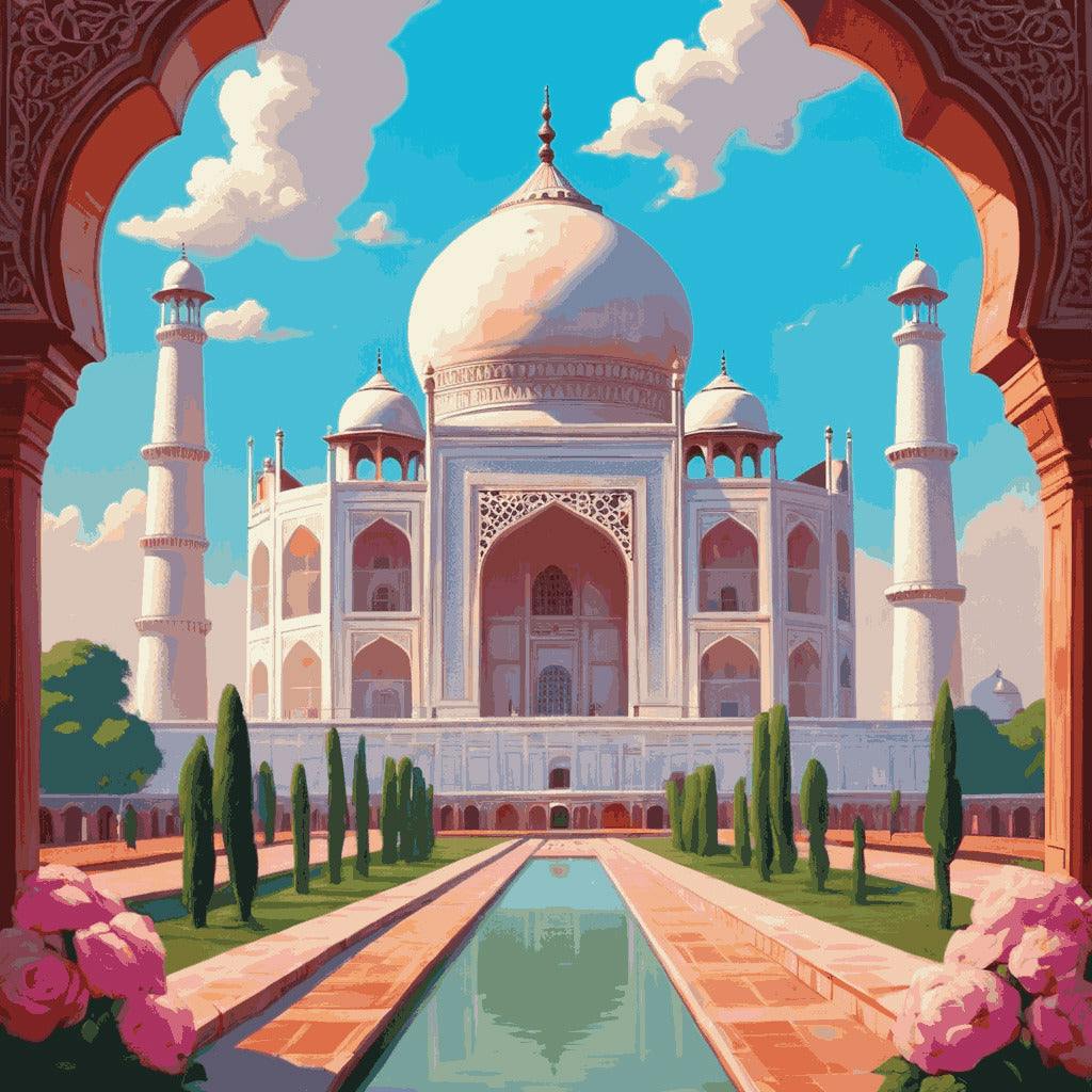 "Majestic Taj" Paint by Numbers Kit