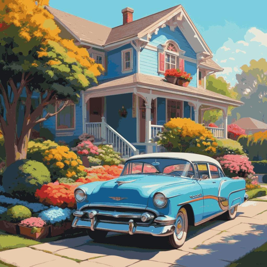 "Retro Residence" Paint by Numbers Kit