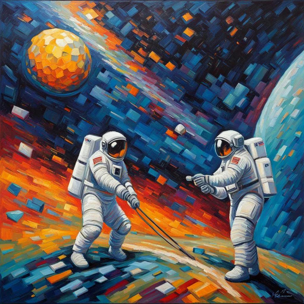 "Cosmic Ping Pong" Paint by Numbers Kit