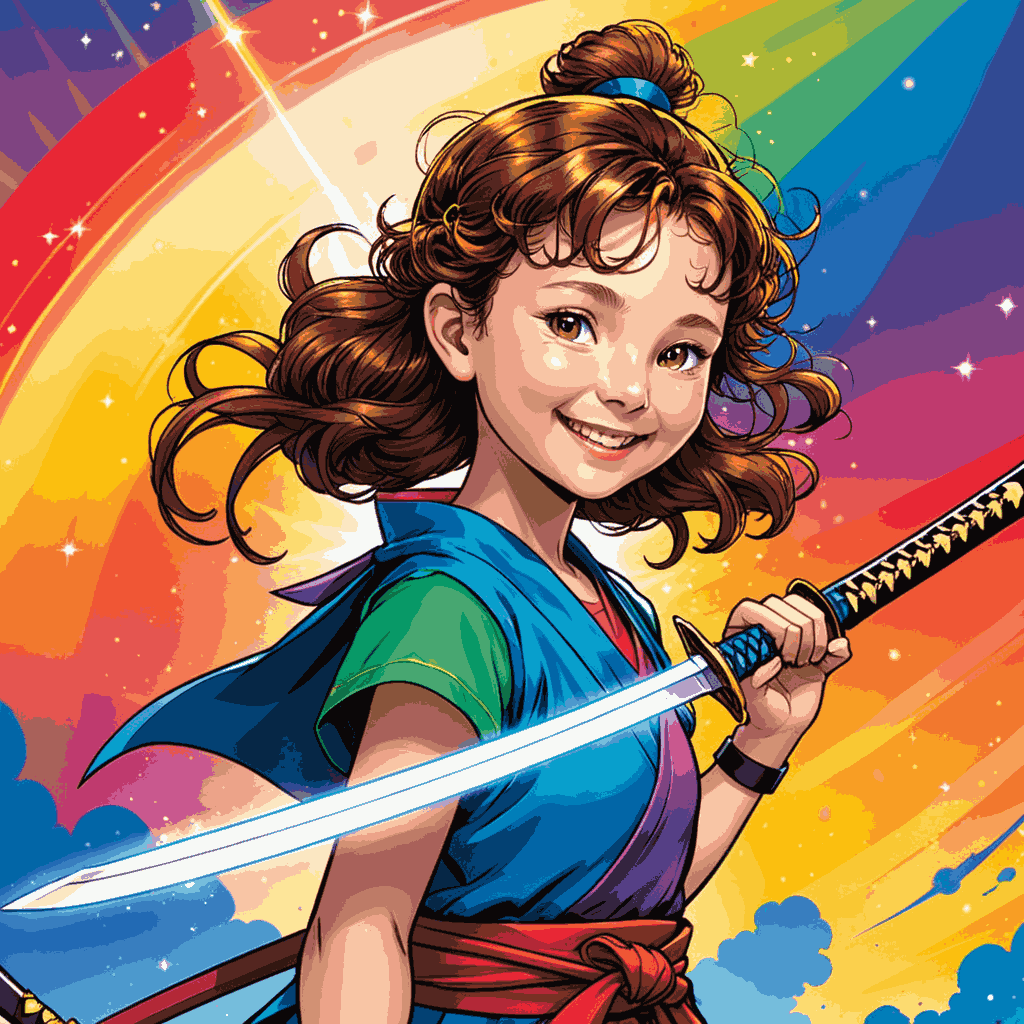 "Rainbow Samurai Girl" Paint by Numbers Kit